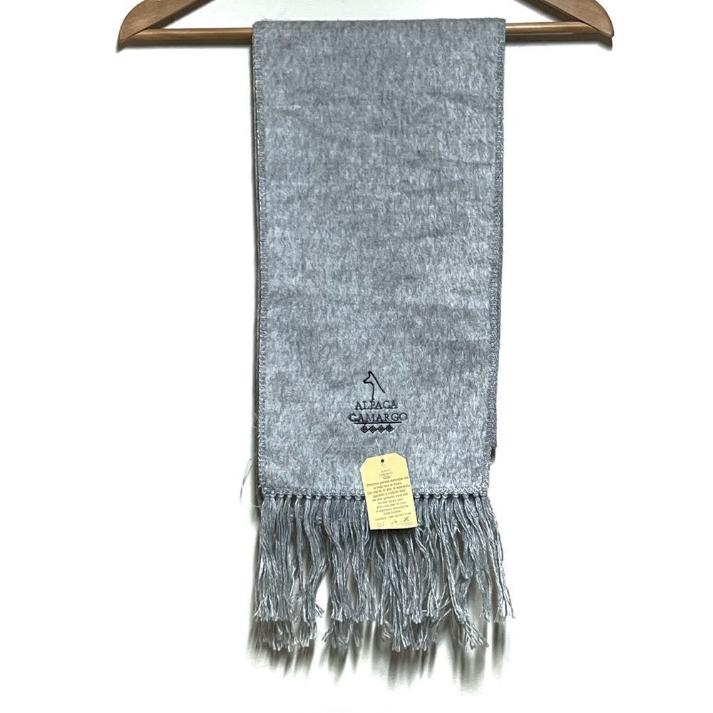NWT Alpaca Camargo Authentic Peruvian Grey Scarf